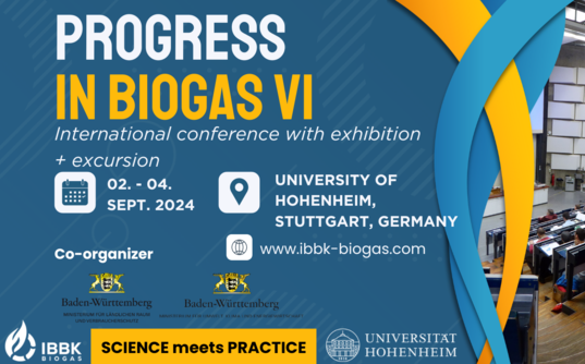 Progress in Biogas VI – International Conference, IBBK, Stuttgart, Germany on September 02-04, 2024