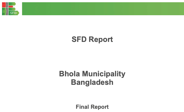 UPM publishes its first SFD for Bhola Municipality in Bangladesh