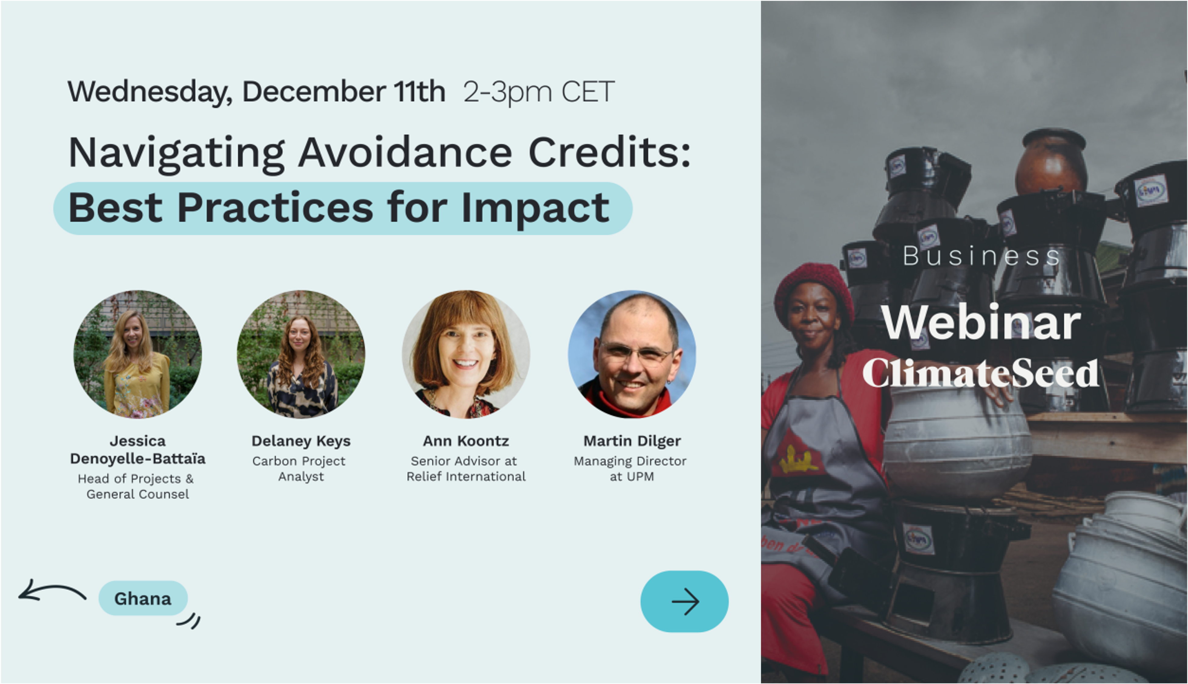 Webinar ClimateSeed: Navigating Avoidance Credits: Best Practices for Impact